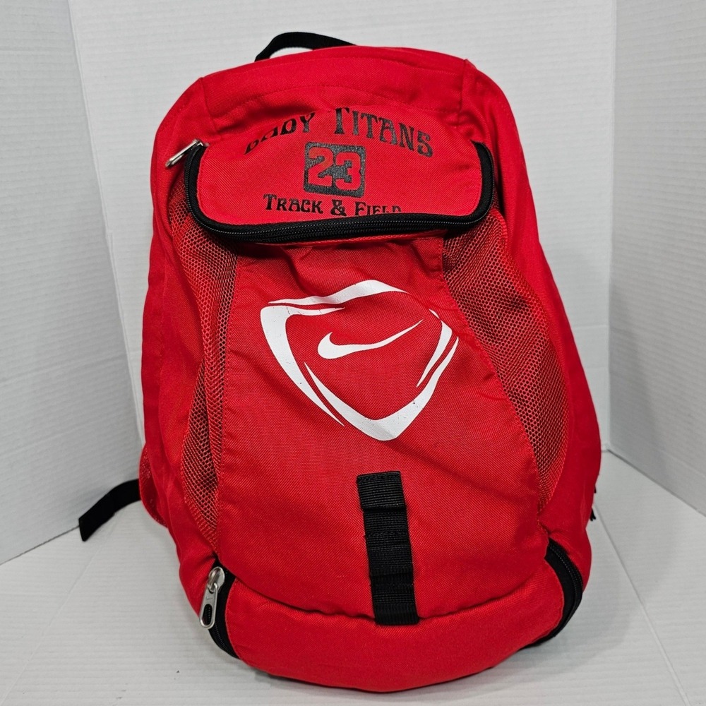 Nike Club Team Swoosh Training Backpack Red Black Bag Unisex